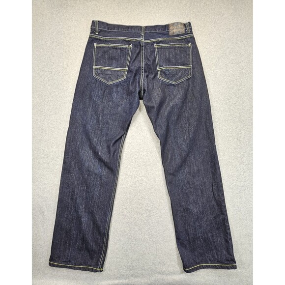 Black & Blue Denim Men's Jeans Dark Wash 38x32 Cotton Straight Leg - Picture 5 of 10